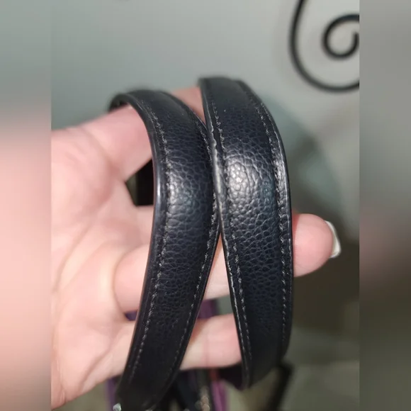 Kate Spade Floral Black Purple Tropical Shoulder Purse Hawaiian Print - Picture 7 of 11